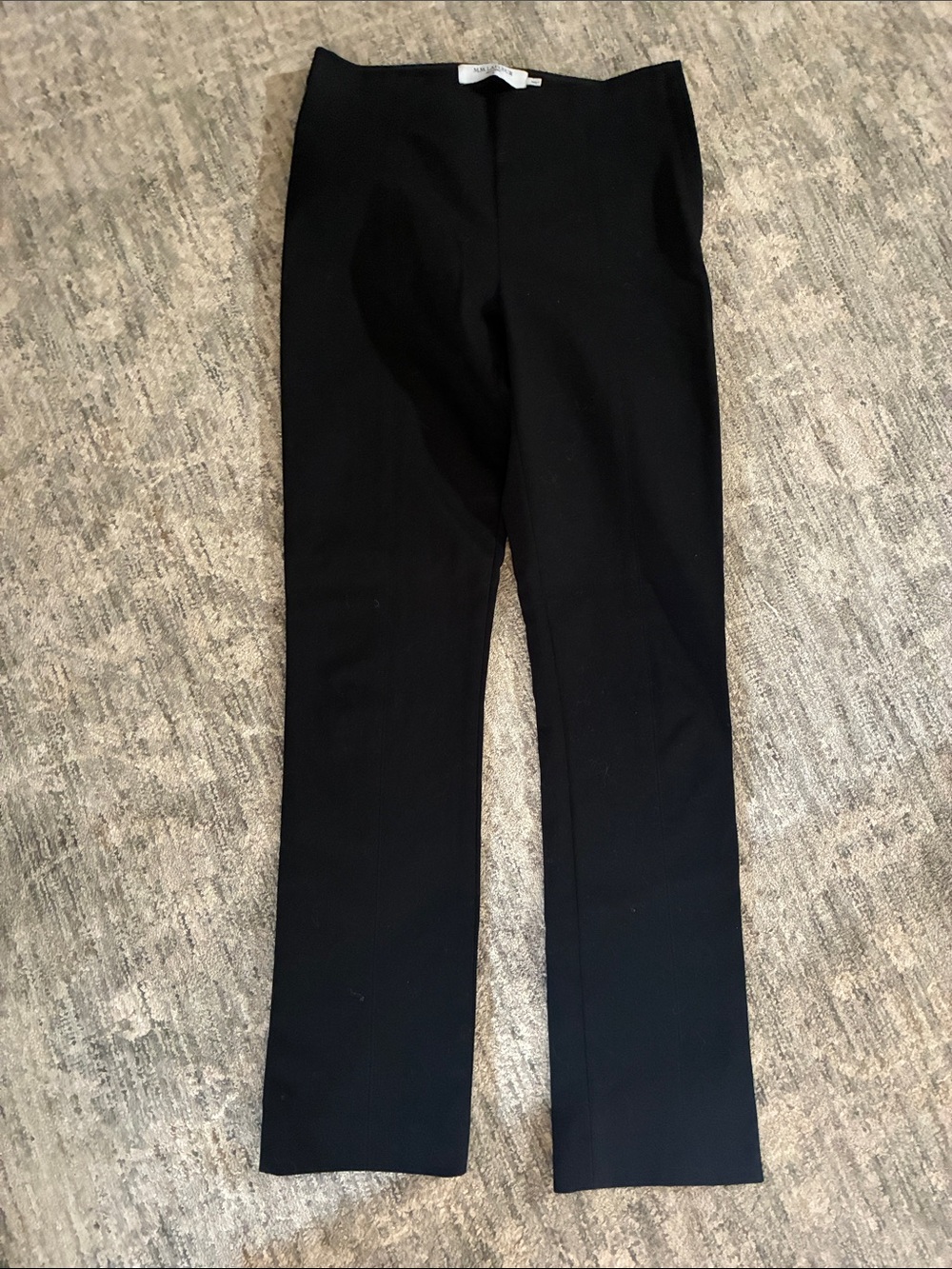 MM Lafleur Black Straight-Leg Dress Pants - women’s size 6 - cotton blend